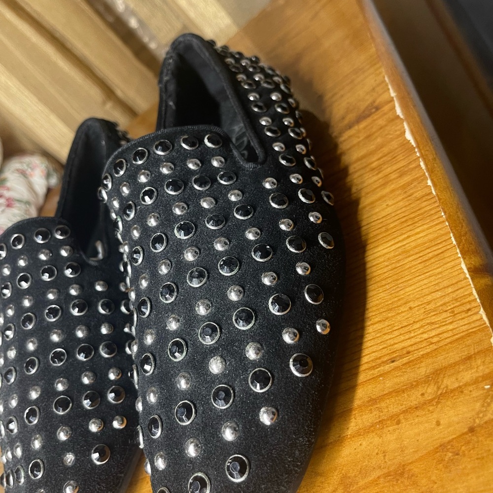 Aldo Montuccio studded Velvet Slip on ( 9) - Picture 7 of 7